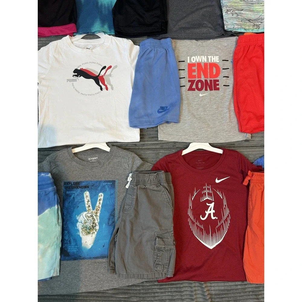 Huge Lot Boys Size 6/7 Clothes NEW &EC NIKE Shorts Under ARMOUR Shirt Summer 6 7
